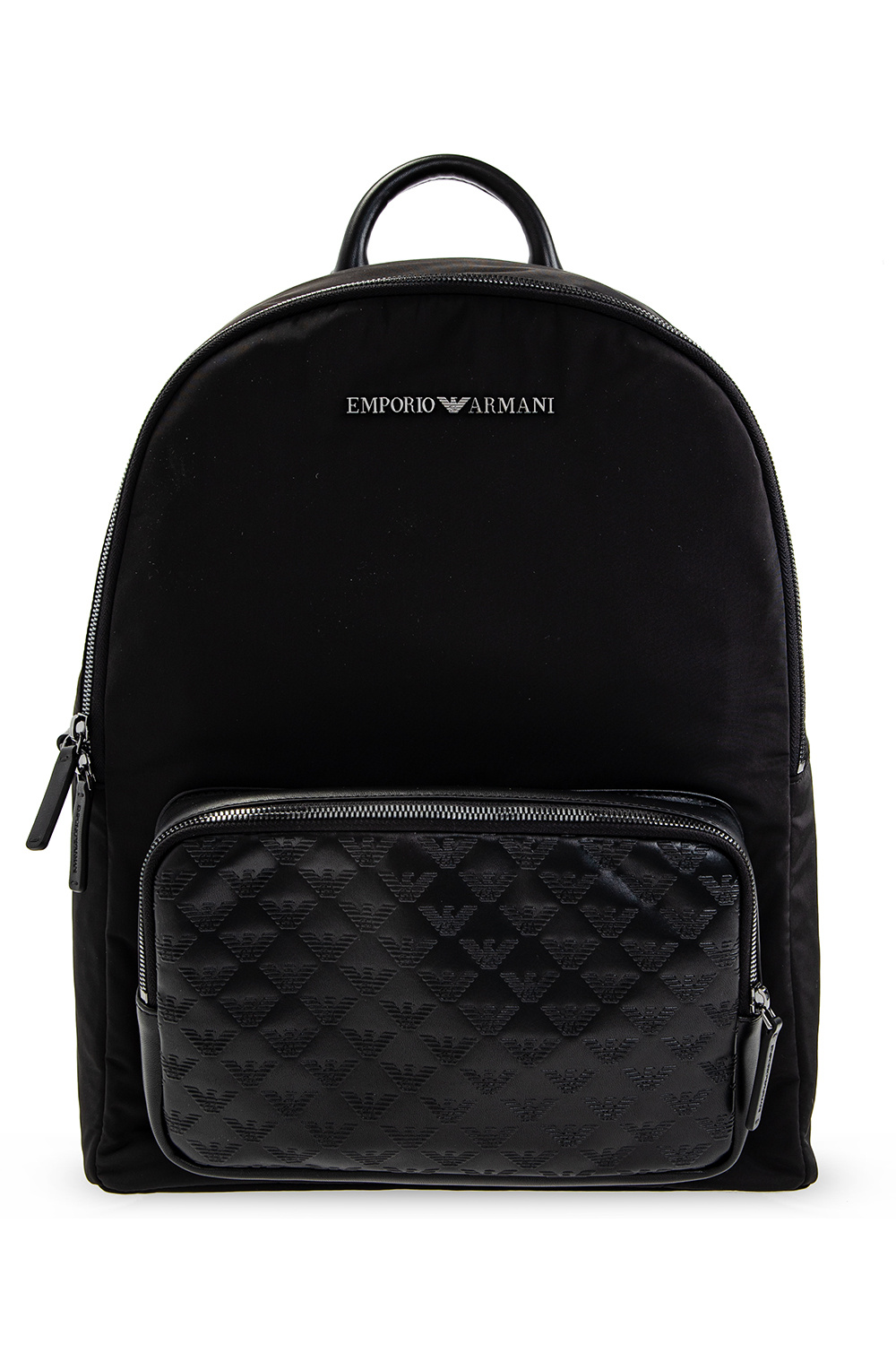 Black Backpack with tactile pattern Emporio Armani IetpShops